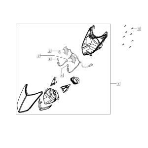 phare avant Kymco Agility RS 4 temps blanc 09