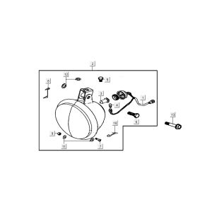 Optique de phareKymco Carry injection 4 temps euro4 blanc