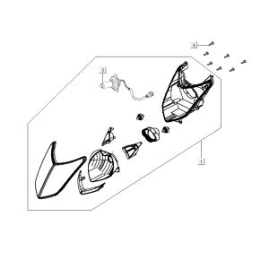 Optique de phareKymco City 16' 4 temps blanc