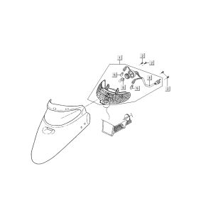 phare Kymco Dink LC 2 temps argent