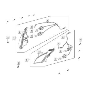 Optique de phareKymco Downtown 125i
