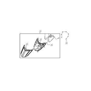 Projecteur Kymco VP50i injection euro 4 tecno argent