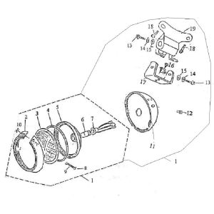 Optique de phareTurbo RG50 rouge