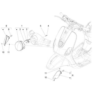 Optique de phareVespa Lx 45km 4 temps 4 soupapes