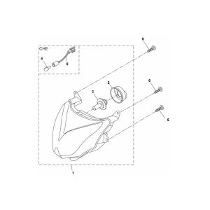 Optique de phareYamaha Aerox 2 temps 2013