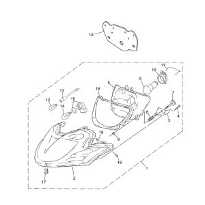Optique de phareYamaha Jog-R AC 2 temps