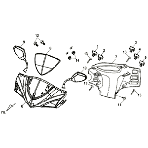 Garniture de phare Garniture de comptoir Miroirs Sym Symphony SR (LX17348) châtaigne