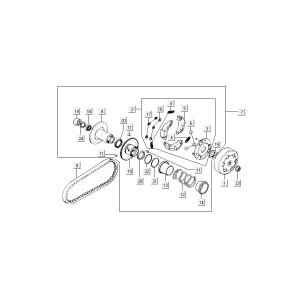courroie trapézoïdale d'embrayage Kymco Grand Dink 2 temps Titanium