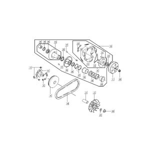 Pochette Kymco New Sento 4 temps 50i noir