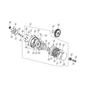 Pochette Kymco Nexxon 4 temps gris foncé