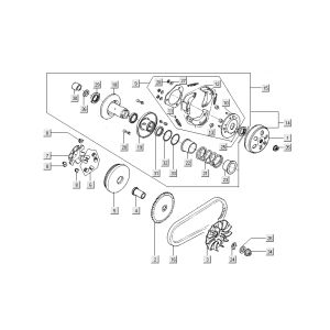 Embrayage Kymco Super 8 Street 4 temps rouge