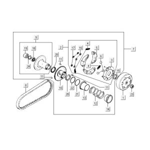 Pochette Kymco Vitality 2t ac rouge