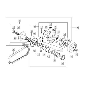 Pochette Kymco Yup 2t ac bleu