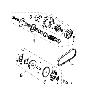 Embrayage Peugeot Kisbee marron