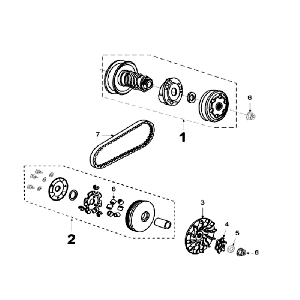 Embrayage Peugeot Speedfight 3 LC bleu