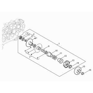 Embrayage Vespa Primavera 4 temps 3V (injection euro5 IGET)