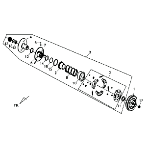 Embrayage Sym Symphony SR (BK5560) noir