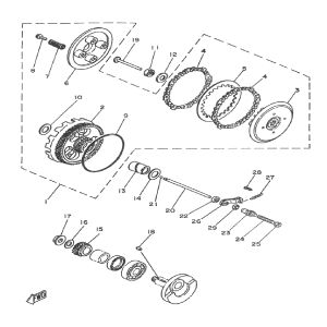 Embrayage Yamaha DT-50 MX