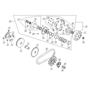embrayages Kymco Agility RS 4 temps blanc 11