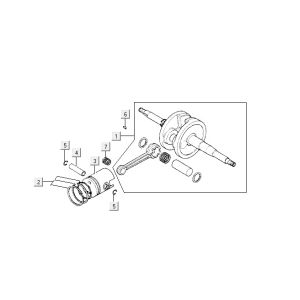 Piston de vilebrequin Kymco Vitality 2t ac bleu