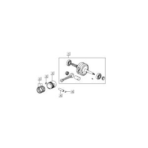 Vilebrequin - piston Kymco Nexxon 4 temps gris foncé