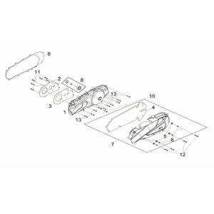 L. crank case cover Sym Joymax Z 125i E5 2022