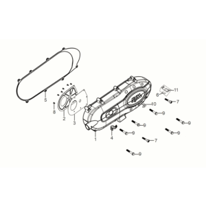 Capuchon de carter gauche Sym Symphony ST 50 E5