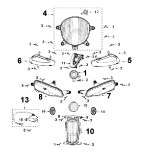 Licht Peugeot Django 125 Allure E3 2014-2017