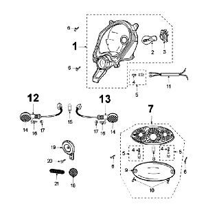 Feu Peugeot Ludix 14 noir