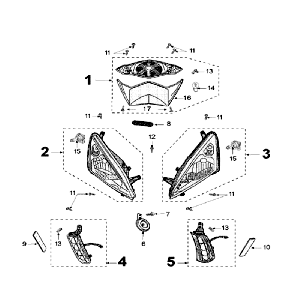 Lumière Peugeot Speedfight 3 AC Noir