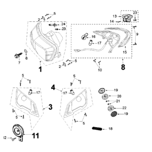 Licht Peugeot Tweet 125 V E3 2013-2017