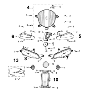Lighting Peugeot Django 125 EFI E4 2018-2020
