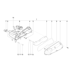 Boîte à air  Piaggio NRG Power 50 2 temps LC Euro 4