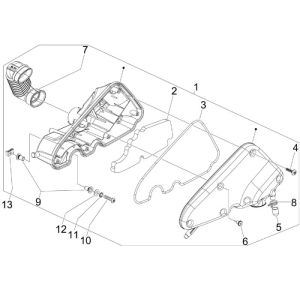 Boîte à air  2 Vespa Lx 45km 4 temps 4 soupapes