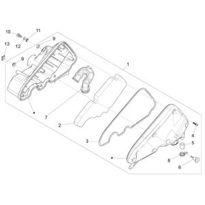 Boîte à air  2 Vespa Sprint 45km 4 temps 4 soupapes