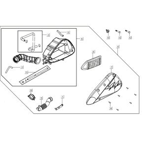 filtre à air AGILITY 16+ 4T 200i Mat Metallic Light Blue