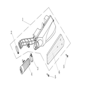 Boîte à air  AGM Ape50 noir