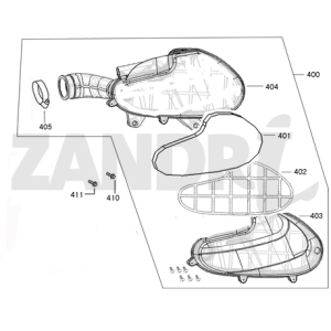 Boîte à air  Santini Capri marron