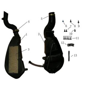 Boîte à air  China Touring rouge