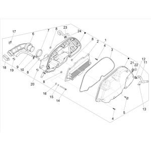 Boîte à air  Vespa GTS 125 4 temps IE ABS Euro4 2016-2018