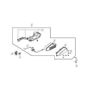 Boîte à air  Kymco Agility Delivery 4 temps euro4 blanc