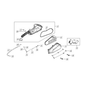 Boîte à air  Kymco Agility Fat 12' 4 temps blanc