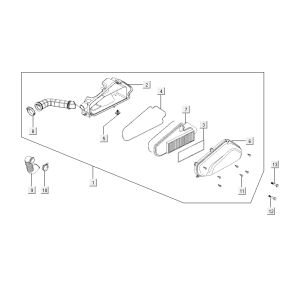 filtre à air Kymco Agility RS 4 temps blanc 11