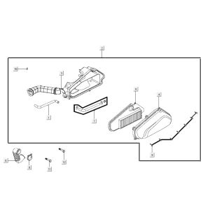 Boîte à air  Kymco Carry injection 4 temps euro4 blanc