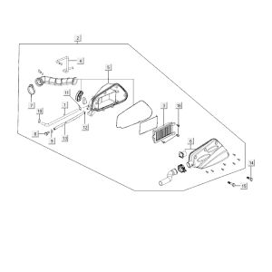 Boîte à air  Kymco City 16' 4 temps gris foncé