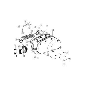 filtre à air Kymco Dink LC 2 temps argent