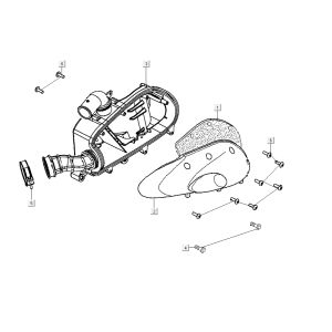 Boîte à air  Kymco G-Dink 2 temps gris foncé
