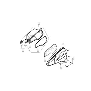 Boîte à air  Kymco People 2 temps bleu