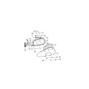 Boîte à air  Kymco Super9 AC 2 temps nm Argent - Noir