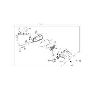 filtre à air Kymco Super 8 4 temps (2007-2009) orange